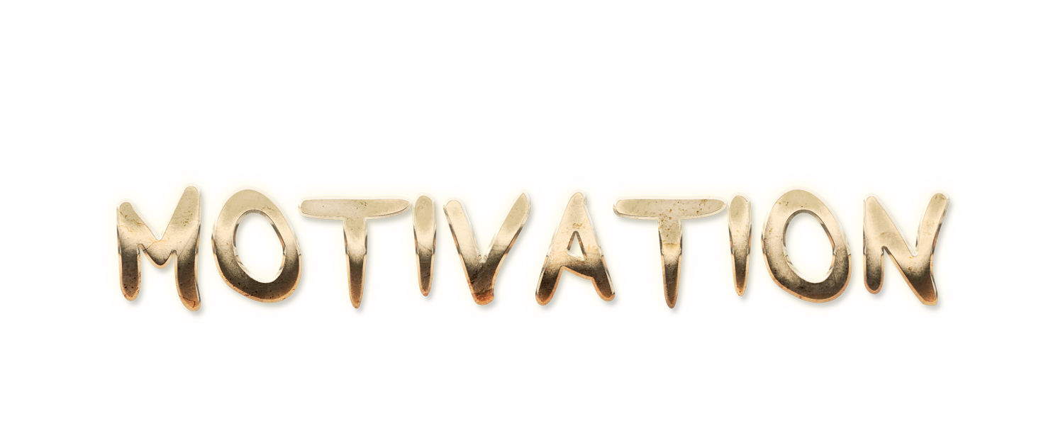 WORD MOTIVATION gold text effects art typography PNG images free